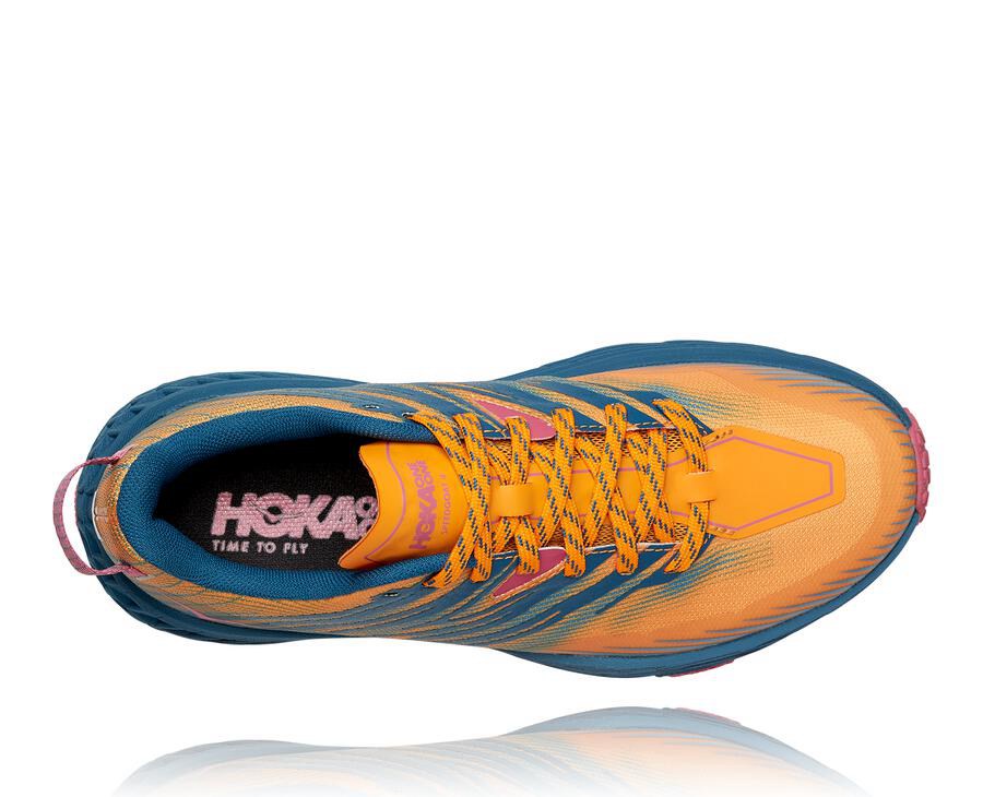 Tenis Trail Hoka One One Feminino Azuis - Speedgoat 4 - 930-CIHZTG